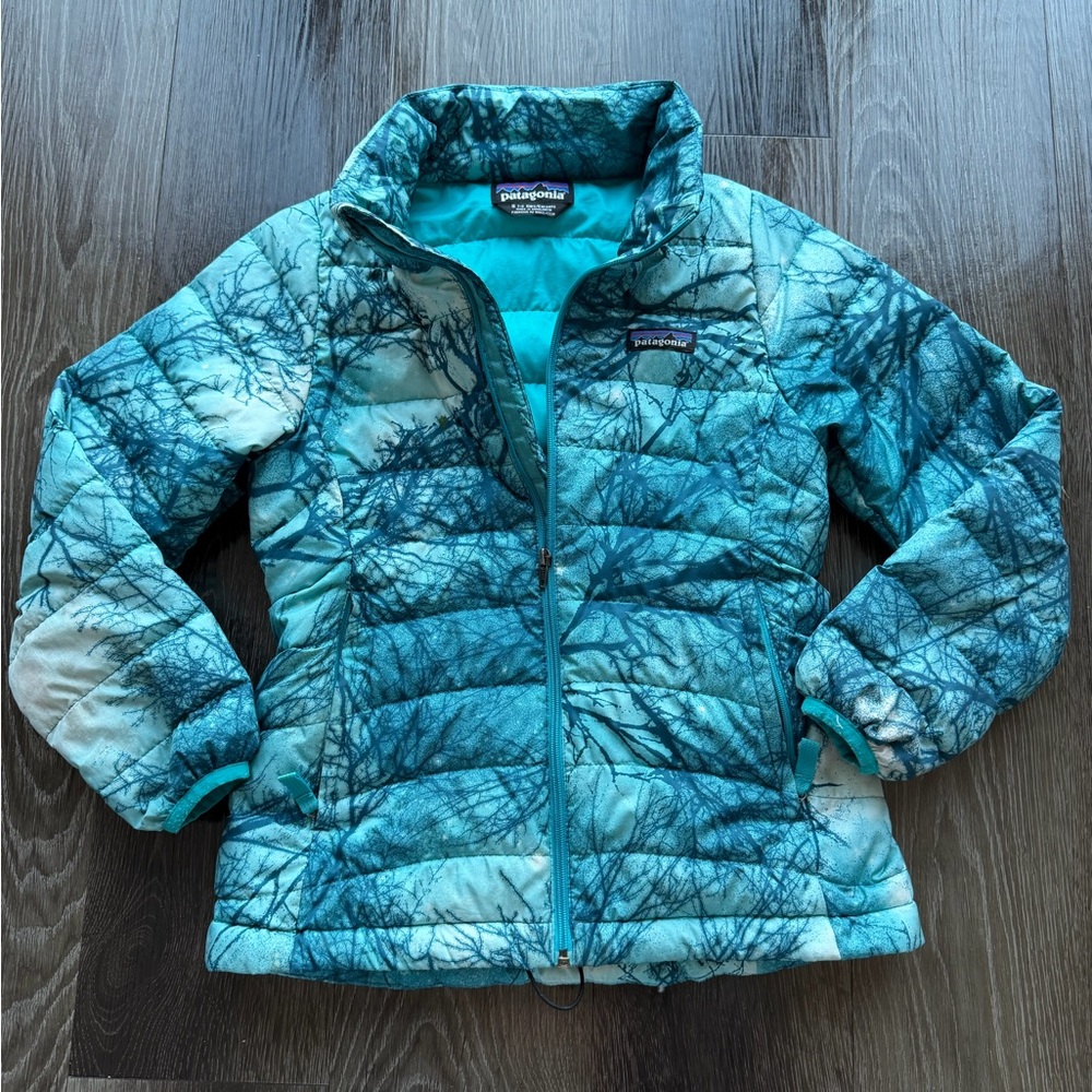 Patagonia Puffer Down Jacket Coat Kids Girls Size Small 7-8